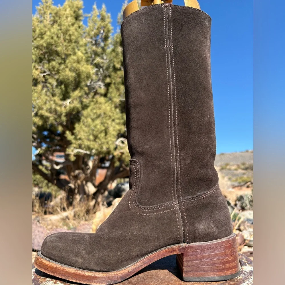 FRYE πΊπΈ Campus 14L Boots Suede Vintage - Picture 1 of 16